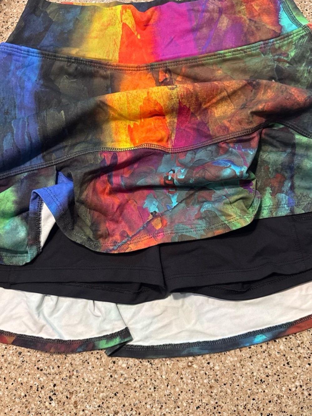 Like new DonaJo Multi-Color Athletic Skort with Built-In Shorts